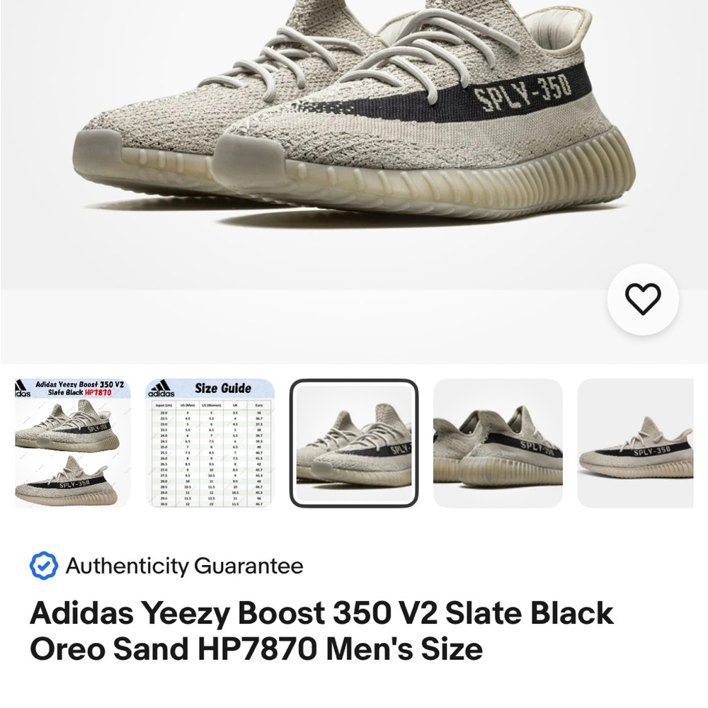 Adidas Yeezy Boost 350 V2 Oreo Sand Sneakers